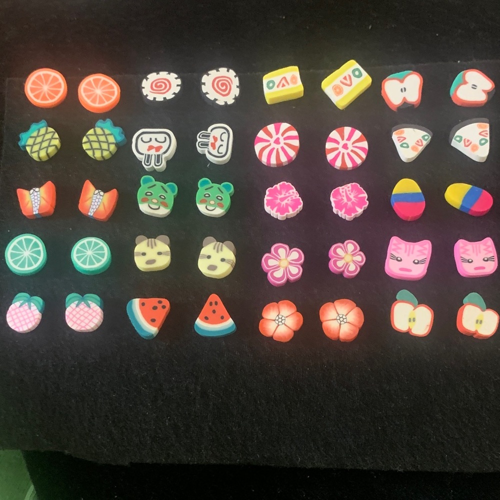 Vibrant Kids Fruit and Animal Earrings Set